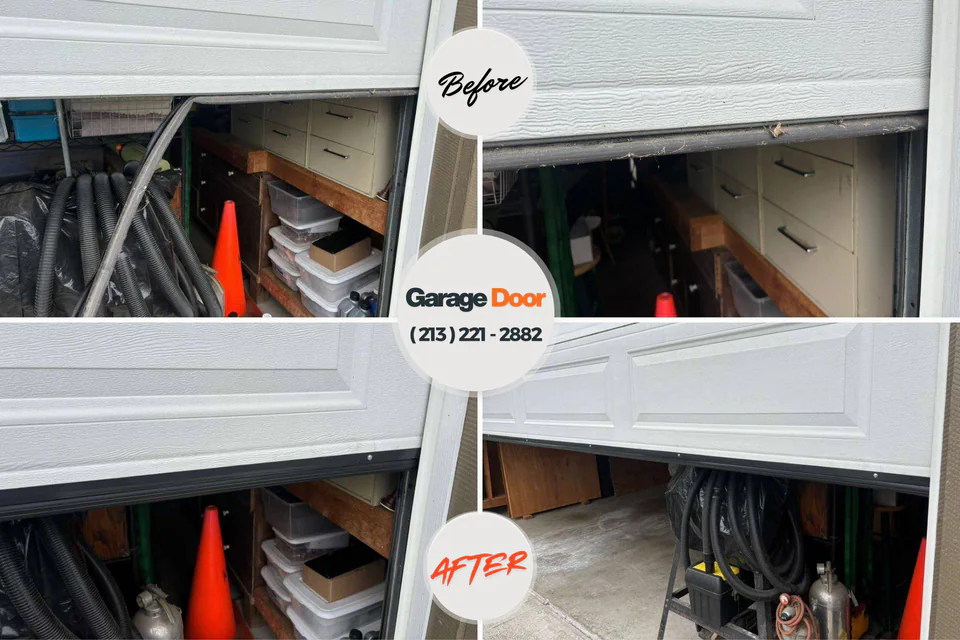 Before and after: garage door repair Edgeworth, PA